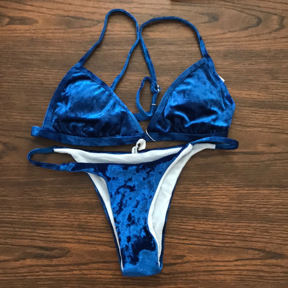 Zaful Velvet Bikini Size M